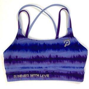 Peloton Sport Bra Medium Strappy Crossback Pull On Athletic Sundays with Love